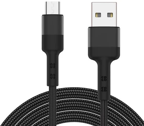 USB naar Micro USB Kabel 0,5m tot 3m – Nylon Gevlochten – Zwart – 8W – Snelladen & Data Sync