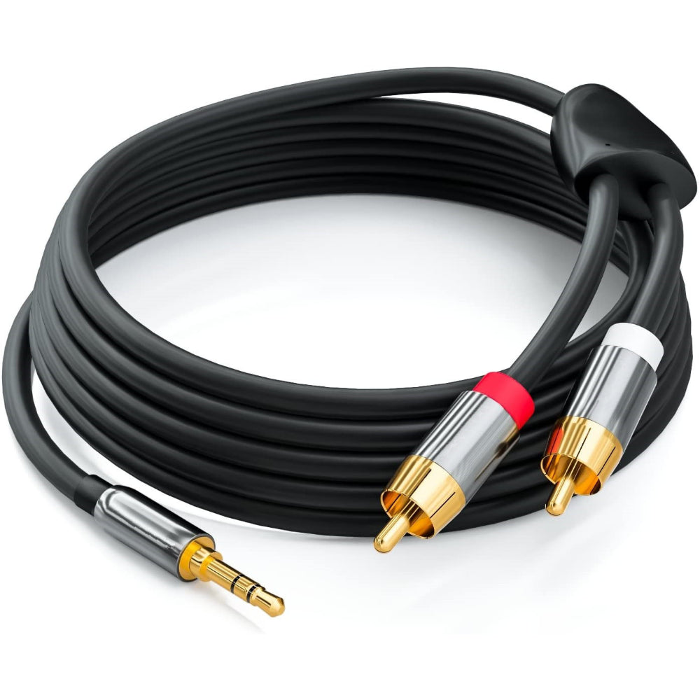 3.5mm naar RCA Kabel – AUX naar Tulp – 1 Meter – Gold Plated – Stereo Audio Kabel