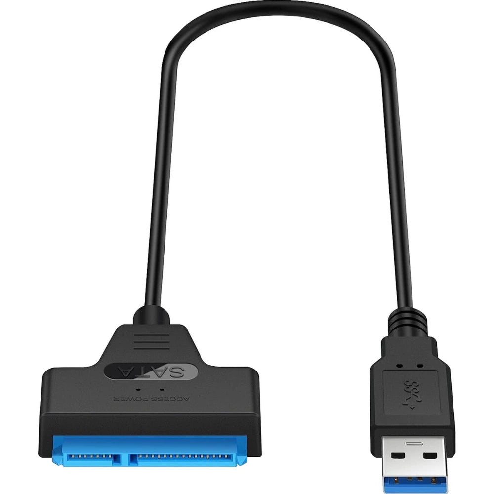 SATA naar USB 3.0 adapterkabel – zwart – geschikt voor 2.5 inch SSD en HDD – snelle dataoverdracht tot 5 Gbps