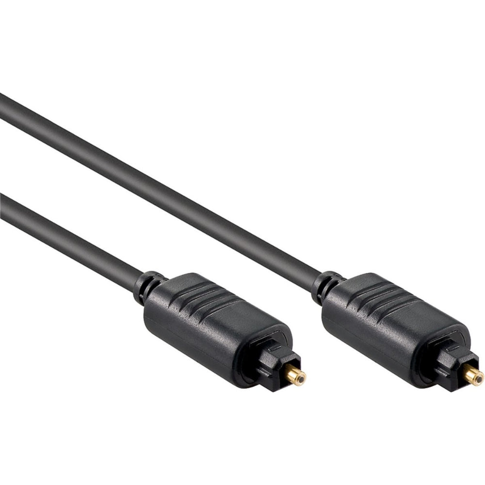 Toslink optische digitale audiokabel – zwart – 4mm dik – met vergulde connectoren – geschikt voor TV, soundbar en receiver