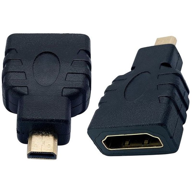 Micro HDMI naar HDMI adapter – zwart – 4K Ultra HD – verguld