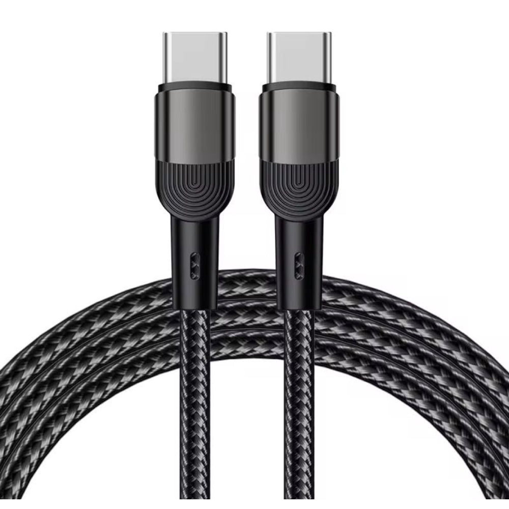 USB-C naar USB-C Kabel – 100W Snelladen – Nylon Gevlochten – Power Delivery (PD)