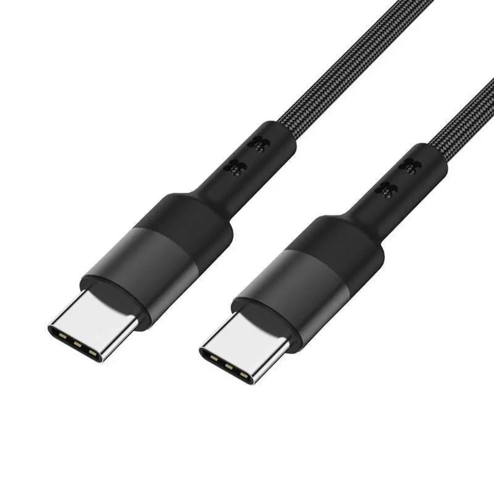 USB-C naar USB-C Kabel 60W – Snelladen & Data Transfer – Nylon Gevlochten