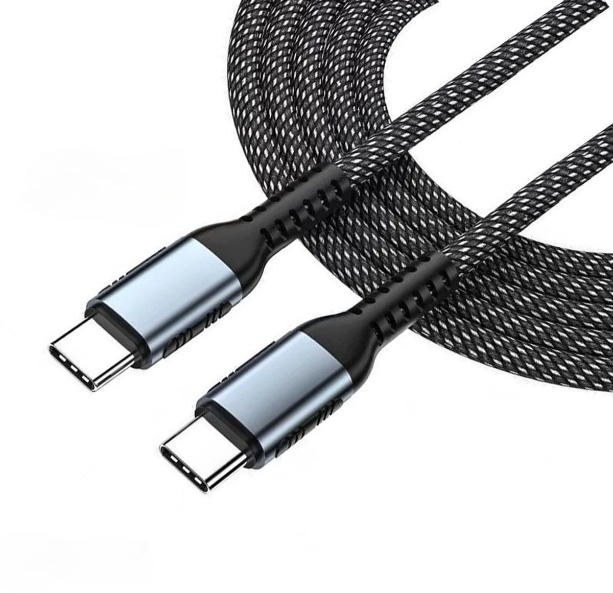 USB-C naar USB-C Kabel 240W – Ultra Snelladen (PD 5A) – Nylon Gevlochten