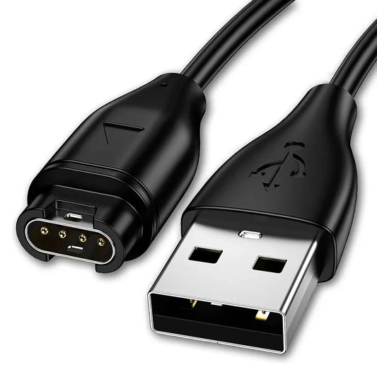 Garmin USB oplaadkabel – 4-pins connector – zwart – geschikt voor Garmin Fenix, Forerunner, Vivoactive – 1 meter