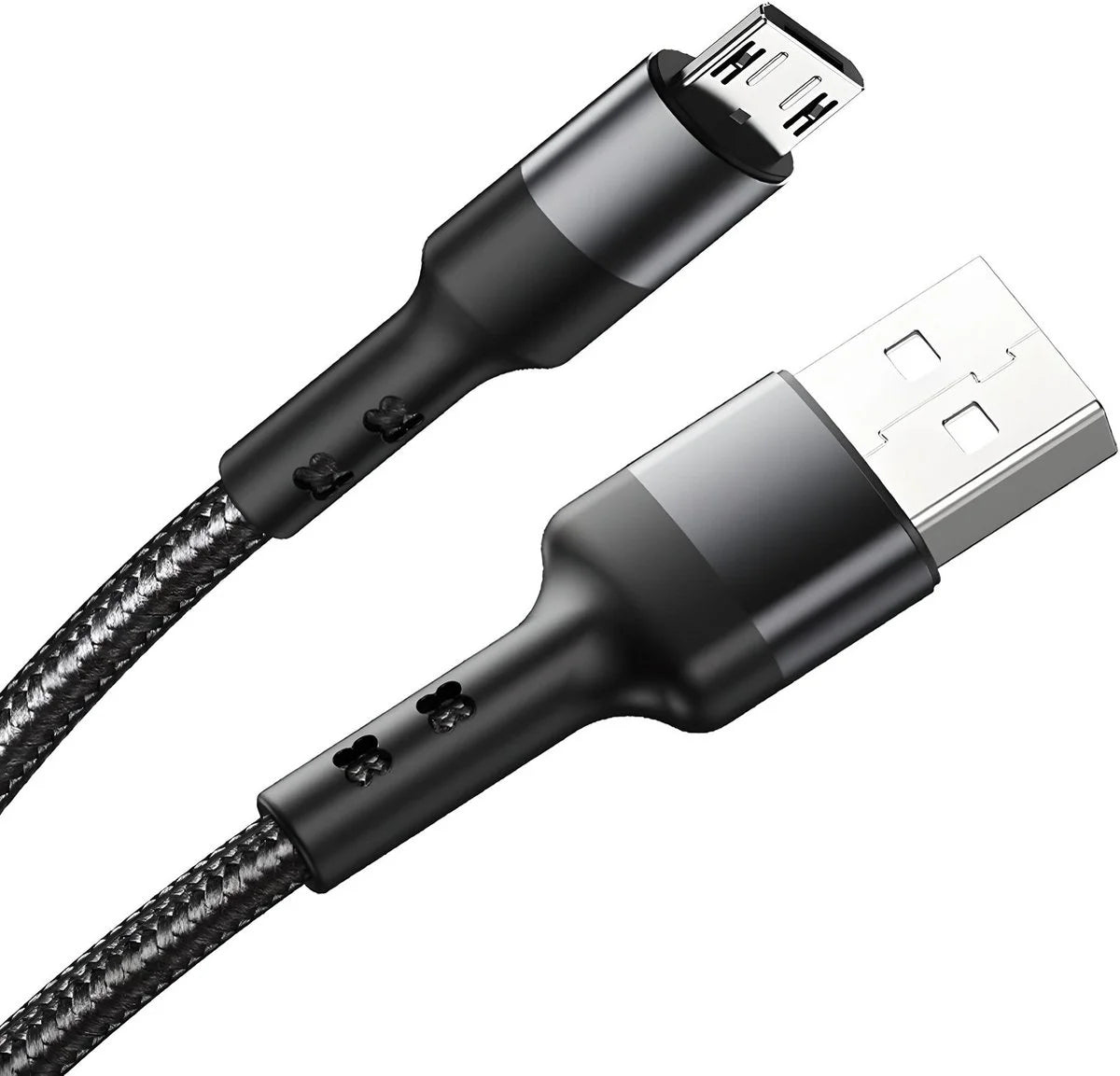 USB naar Micro USB Kabel 0,5m tot 3m – Nylon Gevlochten – Zwart – 8W – Snelladen & Data Sync