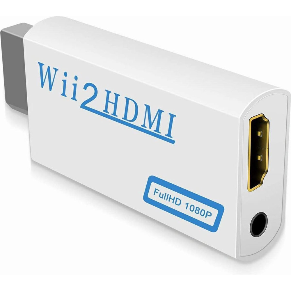 Wii naar HDMI adapter in wit – Full HD 1080p – met HDMI uitgang en 3.5mm audio jack
