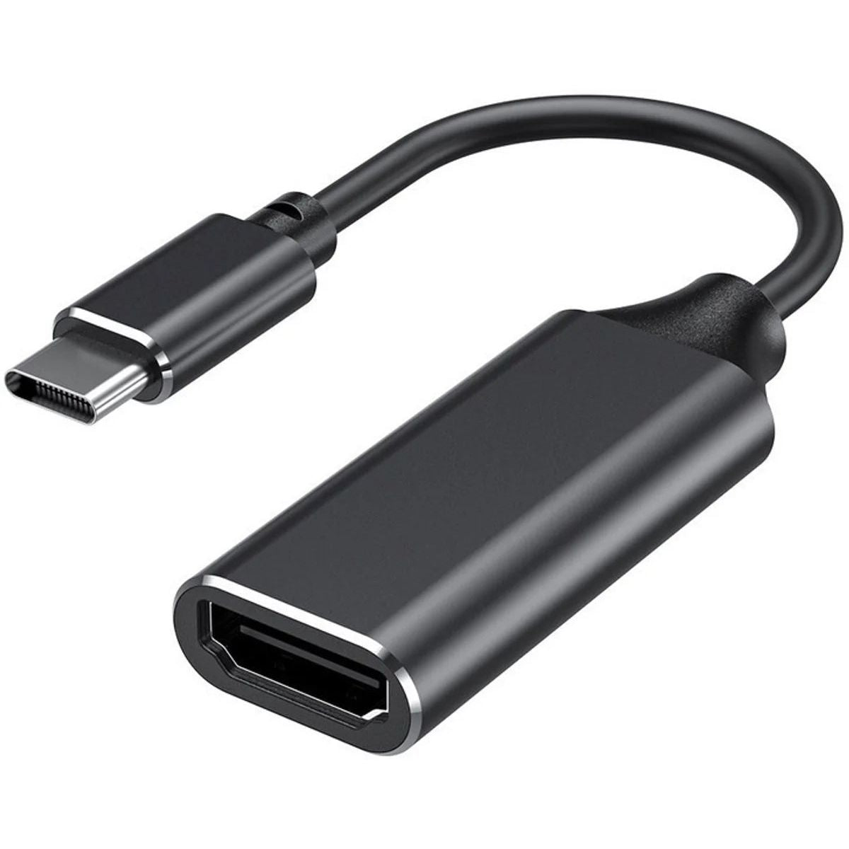 USB-C naar HDMI adapter – 4K 30Hz – aluminium behuizing – zwart